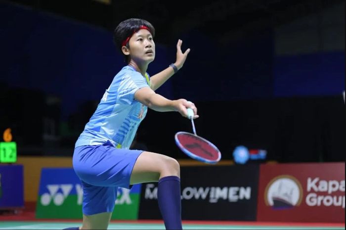 Pebulu tangkis tunggal putri Indonesia, Putri Kusuma Wardani pada pertandingan babak pertama KB Financial Group Indonesia Masters 2022, Rabu (19/10/2022) 