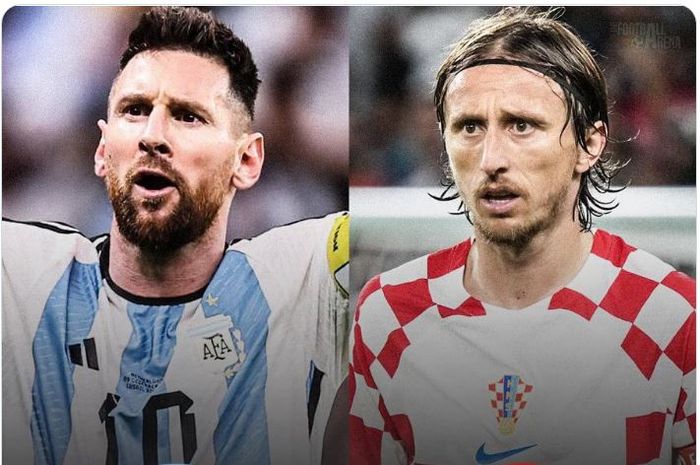 Semifinal Piala Dunia 2022 akan mempertemukan Argentina vs Kroasia, duel LM10 vs LM10 (Lionel Messi melawan Luka Modric).