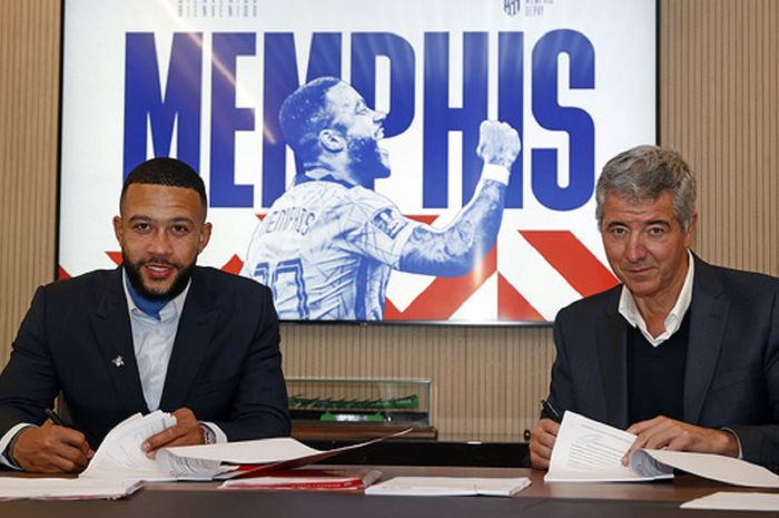 Memphis Depay resmi merapat ke Atletico Madrid meninggalkan Barcelona pada bursa transfer musim dingin 2023.