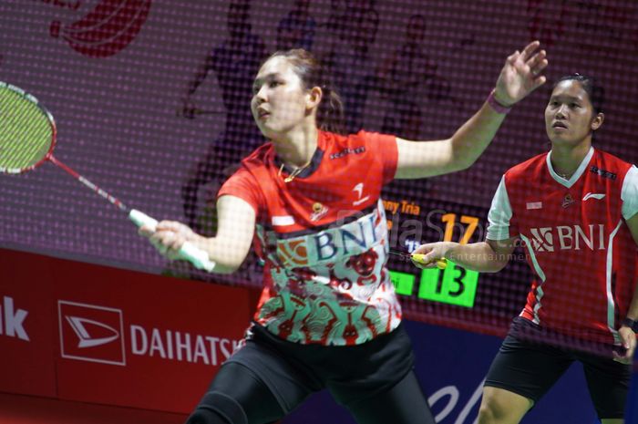 Pasangan Ganda Putri Indonesia, Lanny Tria Mayasari dan Ribka Sugiarto, pada babak 16 besar Indonesia Masters 2023, Kamis 24 Januari 2023