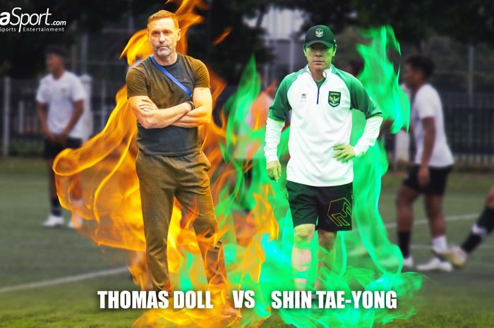 Ilustrasi kronlogi konflik Thomas Doll vs Shin Tae-yong
