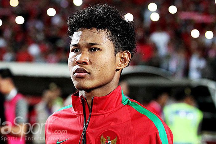 Penyerang timnas U-16 Indonesia, Amirudin Bagus Kahfi, menjelang laga melawan Thailand pada laga fin