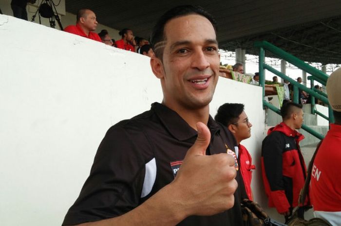 Addison Alves saat Laga Persija Vs PSMS Medan di Stadion Manahan Solo, Senin (12/2/2018). 