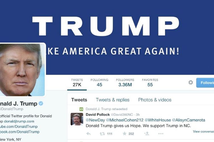 Kebijakan Baru Twitter Bikin Trump Kehilangan 300 Ribu Pengikut