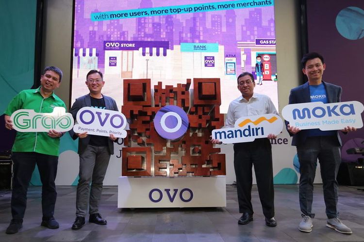 OVO Jalin Kemitraan dengan Bank Mandiri, Alfamart, Grab dan Moka