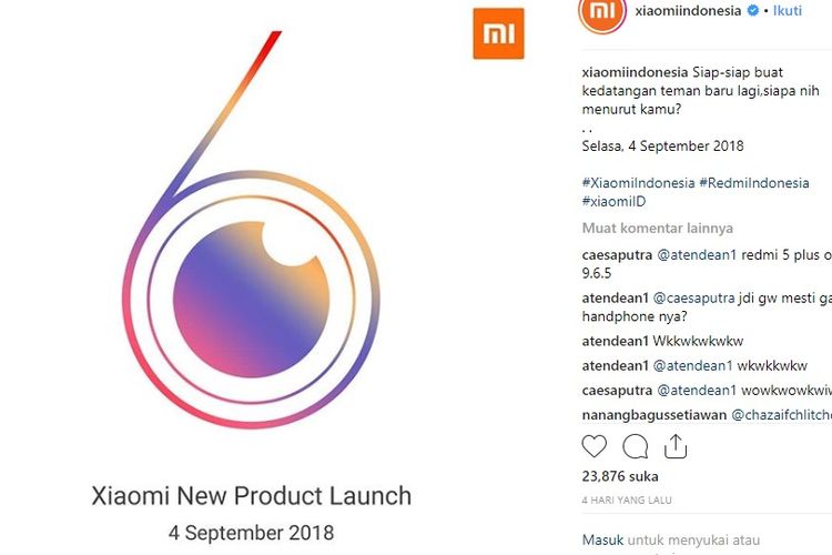 Xiaomi Berencana Luncurkan Ponsel Terbaru Redmi 6 di Indonesia?