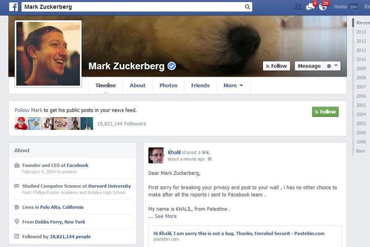 Hacker ini Siarkan Langsung Aksi Bobol Akun Facebook Mark Zuckerberg