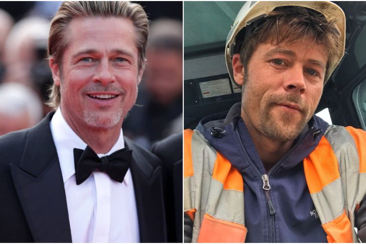 Gegara Punya Wajah yang Mirip dengan Brad Pitt, Tukang Bangunan Berusia
