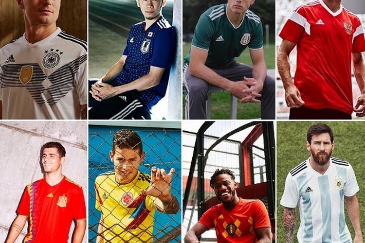 Adidas Rilis Jersey Piala Dunia 2018 untuk 8 Negara yang Retro dan Keren  Abis!