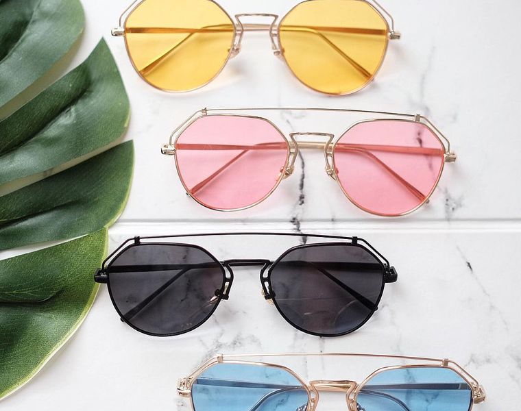 Color tinted aviators Clearance