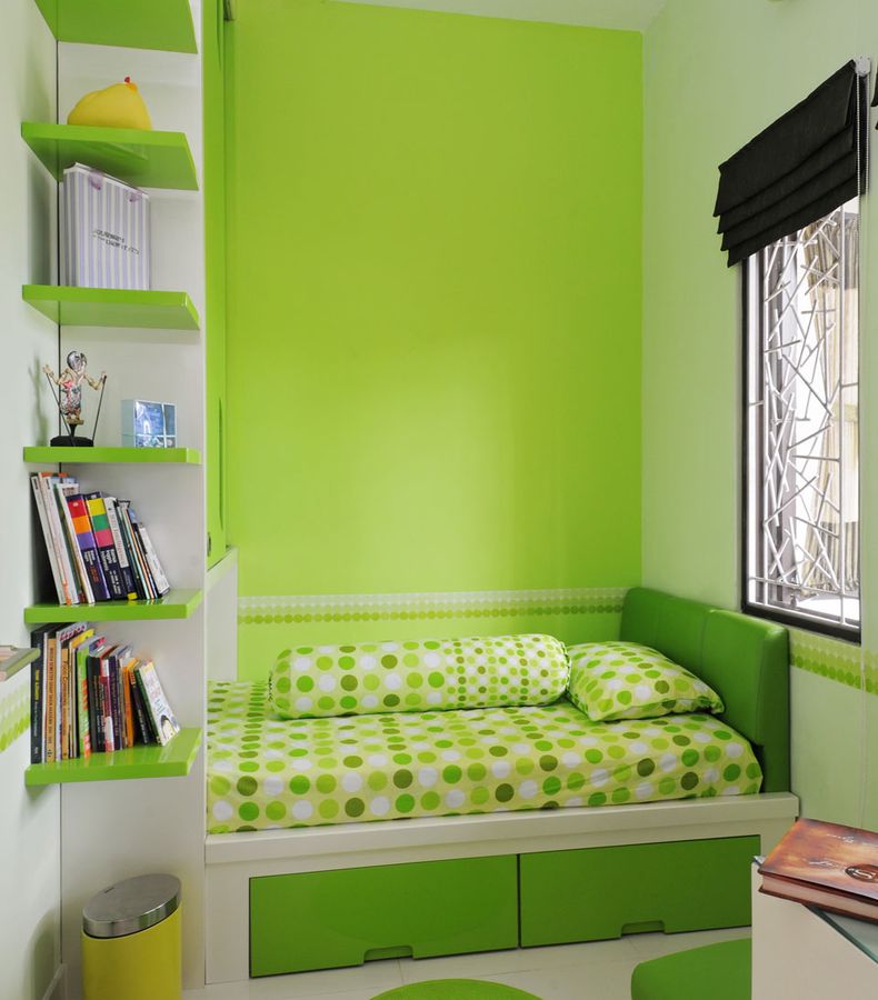 Kamar Hijau yang menyegarkan