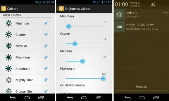 Atur kontras cahaya android