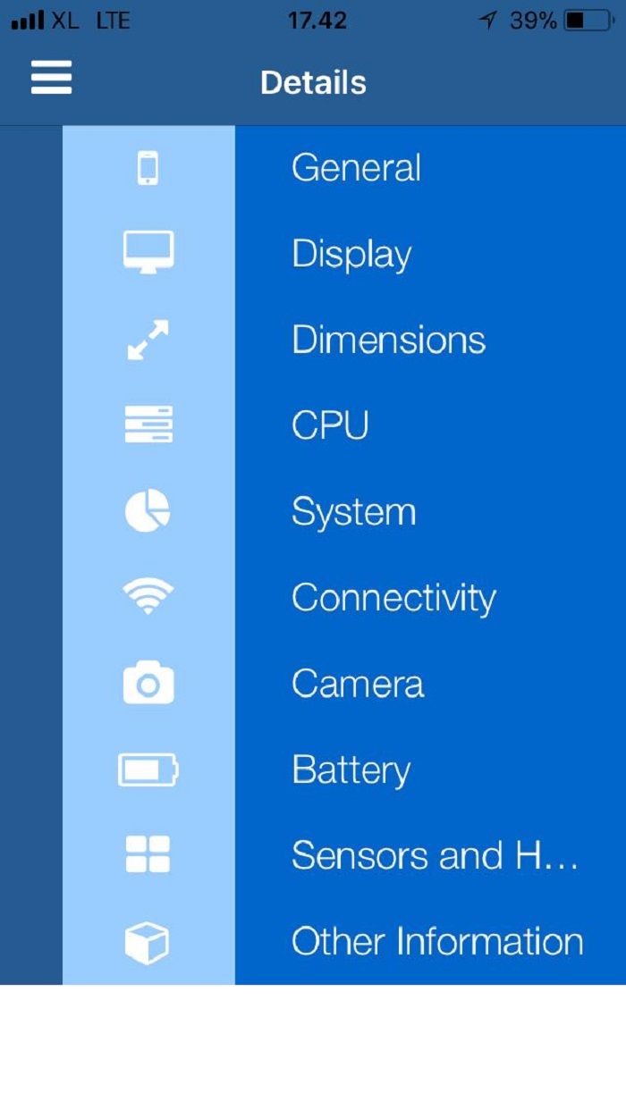 Pilih menu CPU untuk melihat kinerja prosesor iPhone kamu