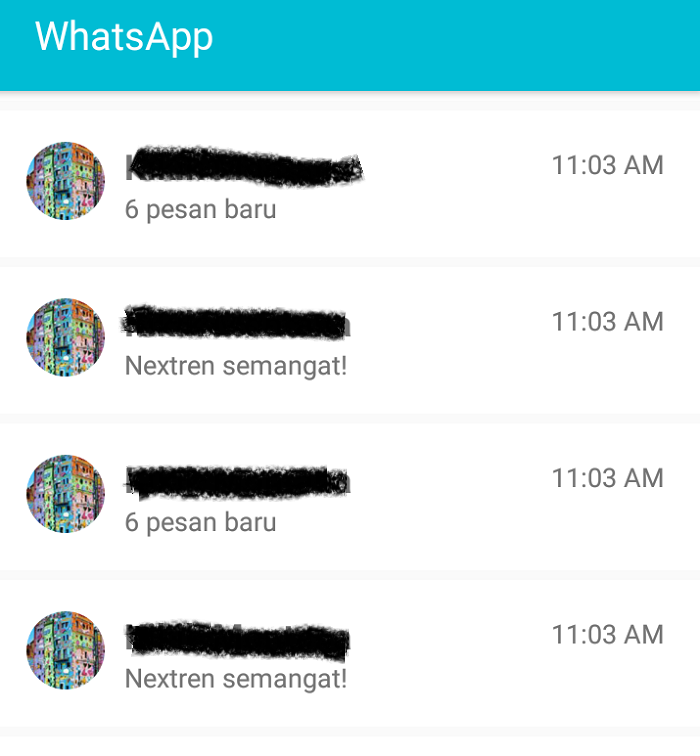 Pesan yang telah dihapus