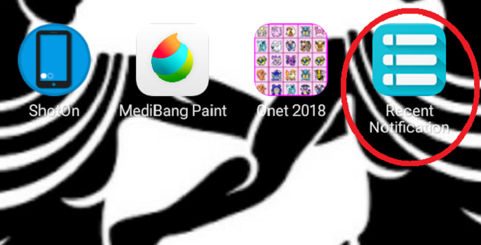 Buka aplikasi Receent Notification