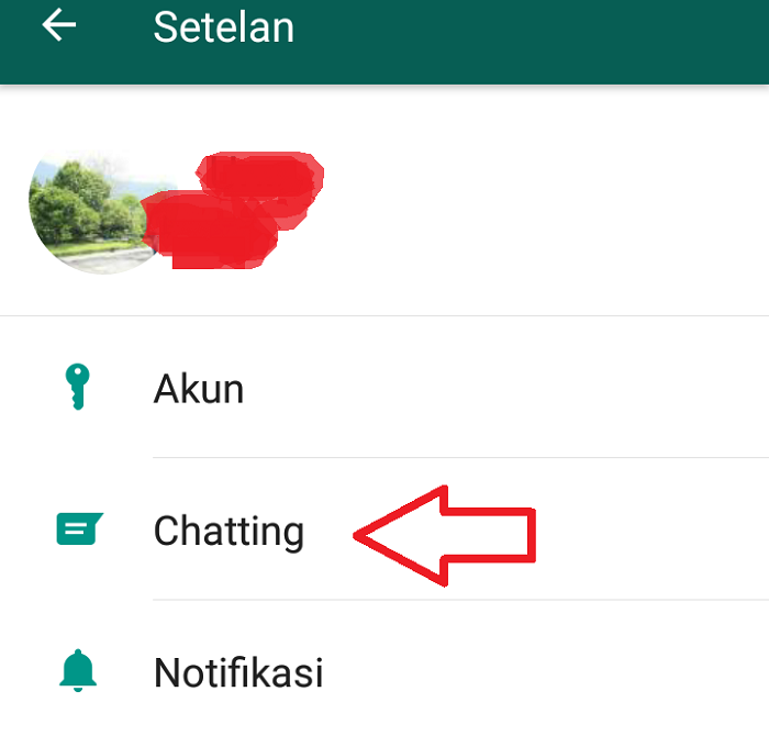 Pilih opsi Chatting