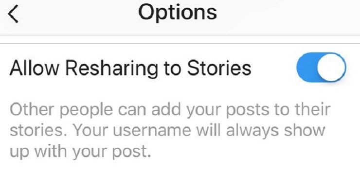 Resharing Stories Instagram