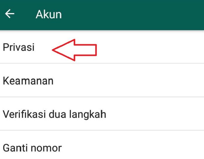 Pilih opsi Privasi