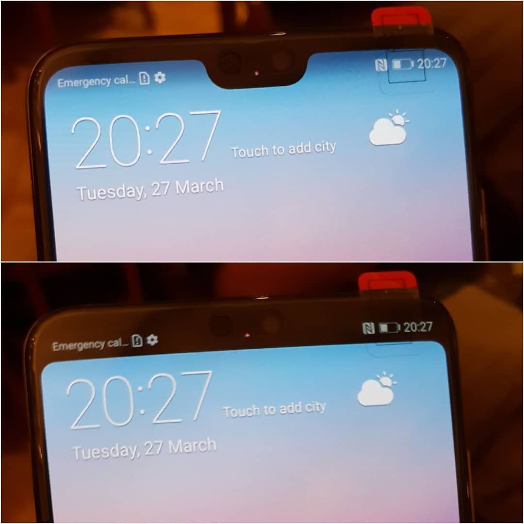 Huawei P20 Pro juga hadir dengan notch atau poni, namun uniknya poni ini bisa disembunyikan lewat setting