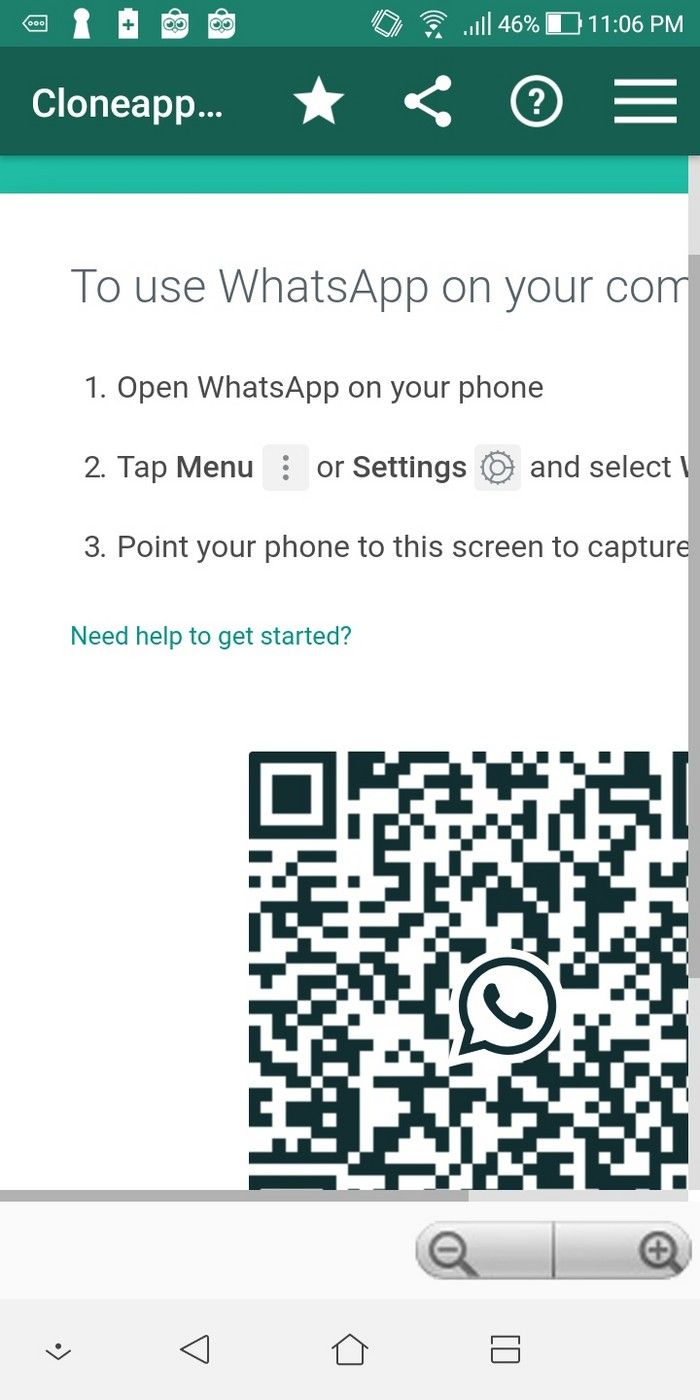 CloneApp Messenger QR Code