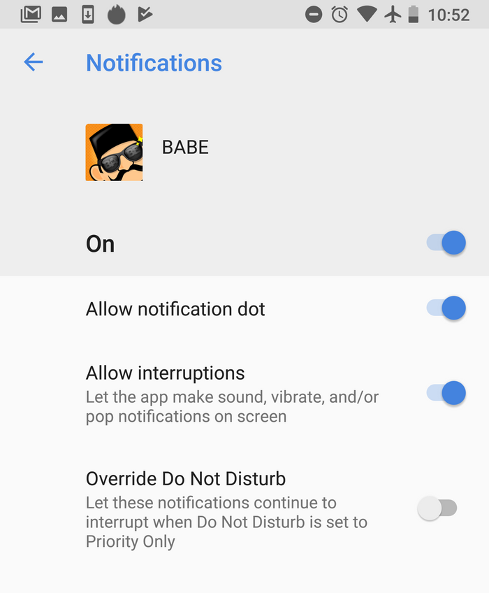 setting notifikasi di sebuah aplikasi - Nokia 8