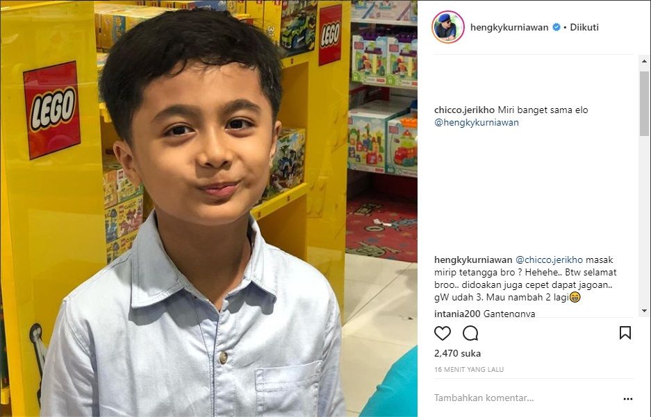 Chicco Beri Komentar Tentang Anak Hengky Kurniawan Di Instagram Ini Balasannya Semua Halaman Nakita