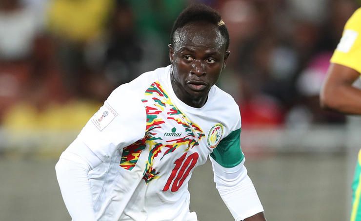 Sadio Mane of Senegal during the 2018 World Cup qualifying football match between South Africa and S