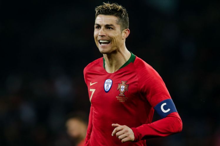 ZURICH, SWITZERLAND - MARCH 23: Cristiano Ronaldo of Portugal, celebrate is goal the 1-2 during the 