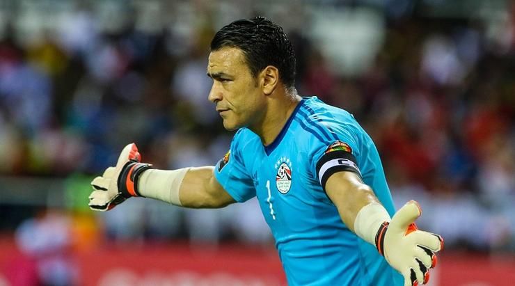 (170206) -- LIBREVILLE, Feb. 6, 2017 (Xinhua) -- Essam El-Hadary, Egypt's 44-year-old goalkeeper, re