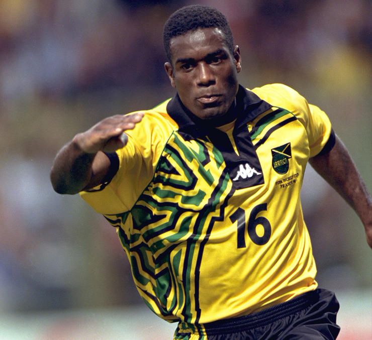 Jamaica's Robbie Earle celebrates his goal