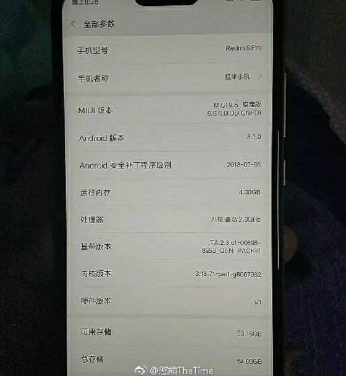 Xiaomi Redmi 6 Pro