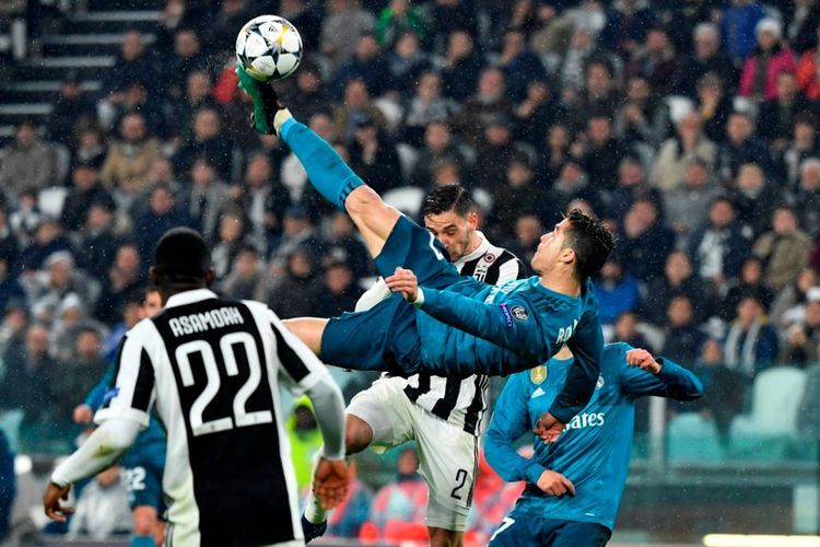 Cristiano Ronaldo saat melawan Juventus