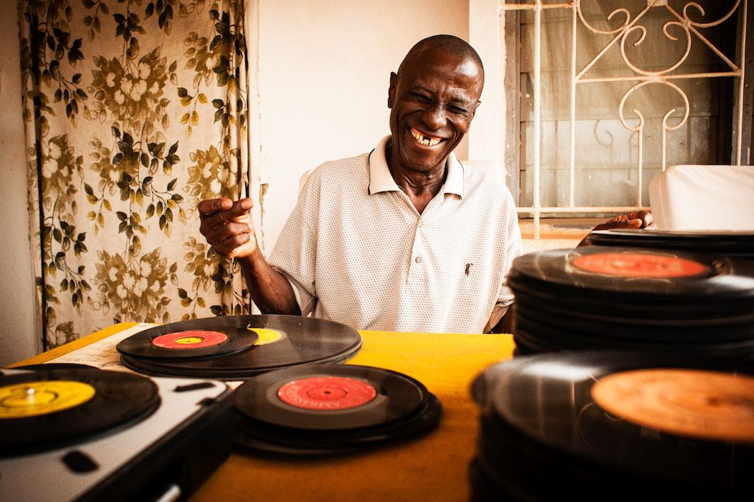 Philip Osey Kojo - Mampong, GhanaIn January 2011 I traveled to Ghana to document a diging trip with Frank Gossner of Voodoo Funk. We met Philip Osei Kojo, an 80 year old man from Mampong who offered us to come to his house and take a look at his records which he did not listen to for the past 30 years just because he could not fix his record player. The first time we palyed the record was an unexpected emotional surprise, for him and for us.