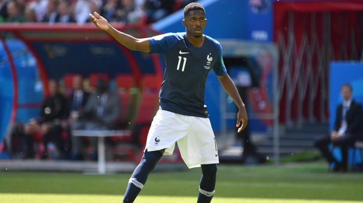 Ousmane DEMBELE (FRA), gesture, action, individual action, single image, cut out, full body, whole f