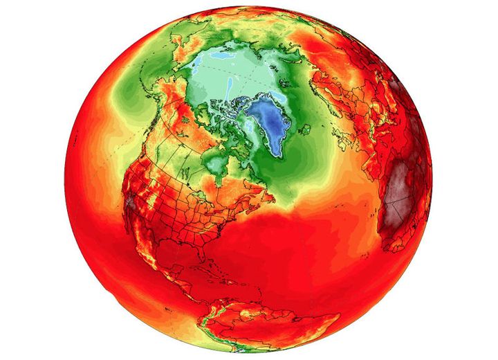 Gelombang panas 2018 yang menyerang hampir semua negara di dunia membuat Bumi tampak seperti bola ap
