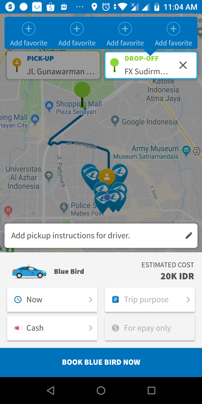 Aplikasi MyBlueBird bisa perkirakan ongkos taksi