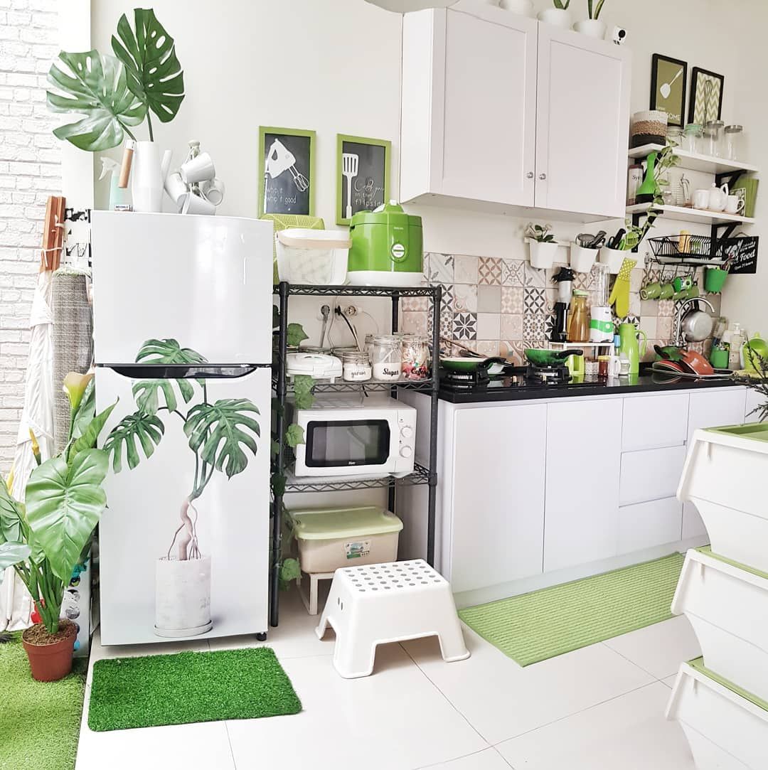 Contoh Desain Dapur Serba Hijau