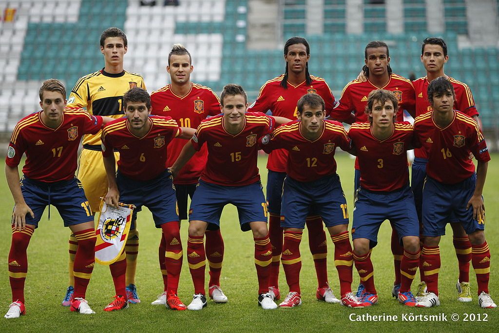 Kepa Arrizabalaga saat membela Spanyol U-19