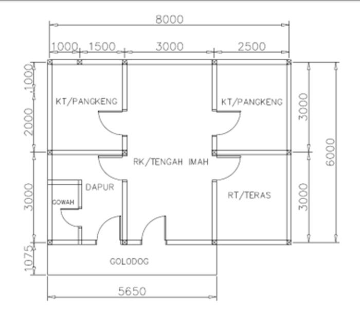 Denah Rumah Adat Kampung Naga