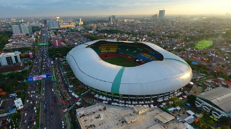 Tampilan Stadion Patriot Candrabraga dari Atas