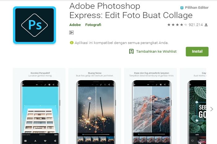 Aplikasi Adobe Photoshop Express