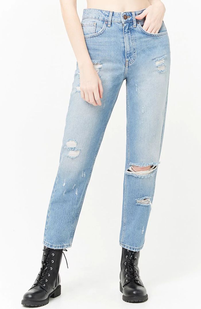 Forever21 Distressed Mom Jeans