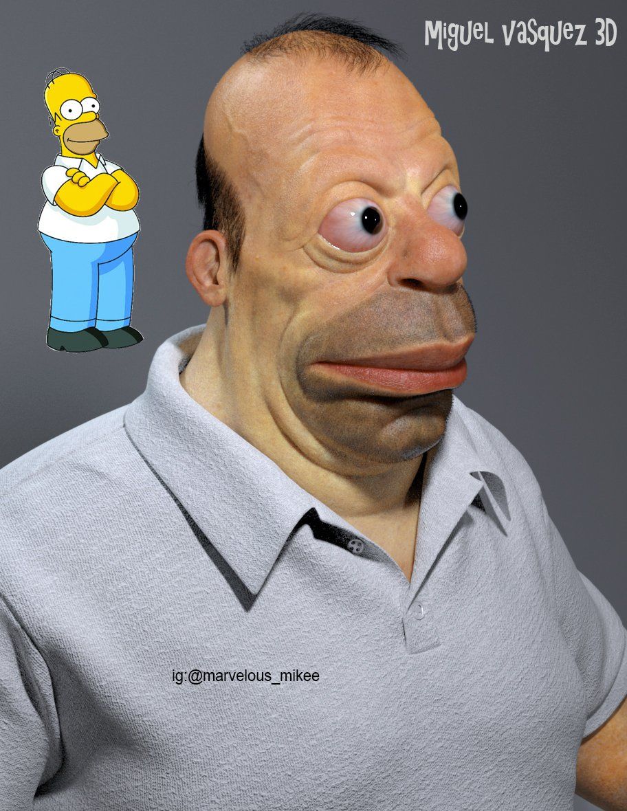 Homer Simpson versi 3D