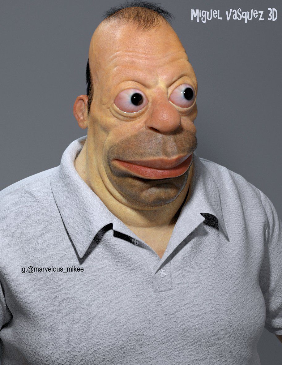 Homer Simpson versi 3D