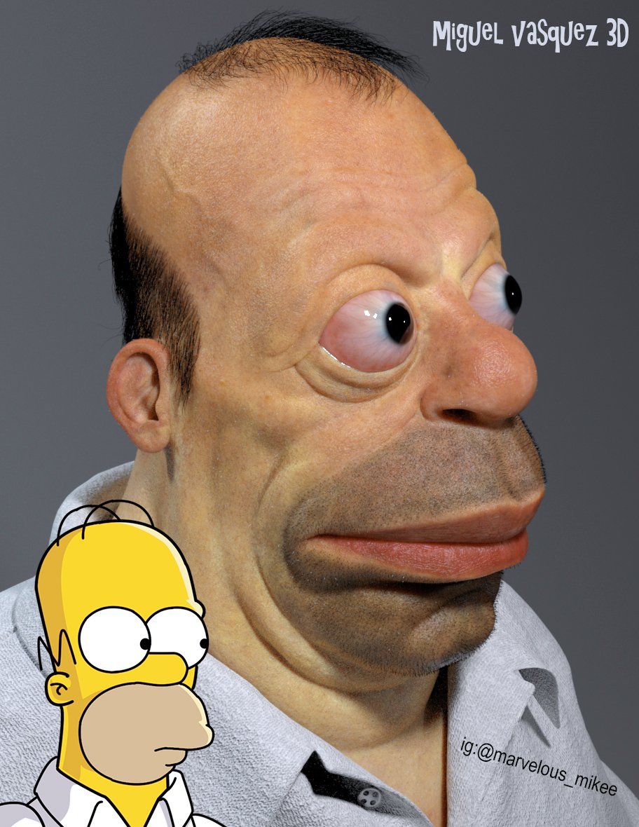 Homer Simpson versi 3D