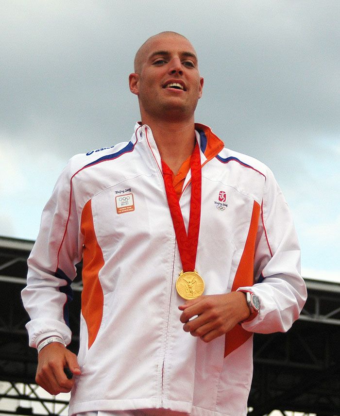 Maarten ketika meraih emas pada Olympic Games 2008