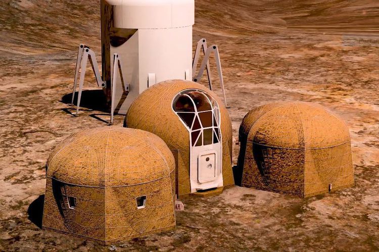 Rumah yang akan dibangun di Mars