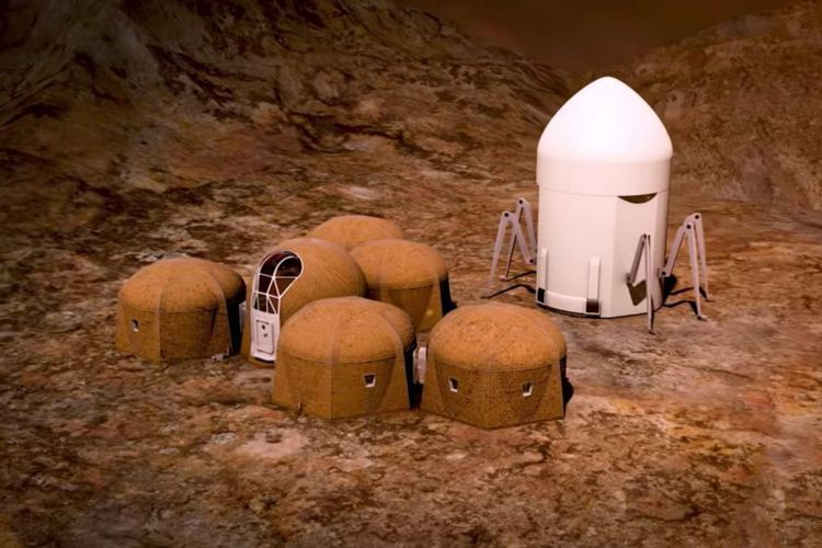Rumah yang akan dibangun di Mars