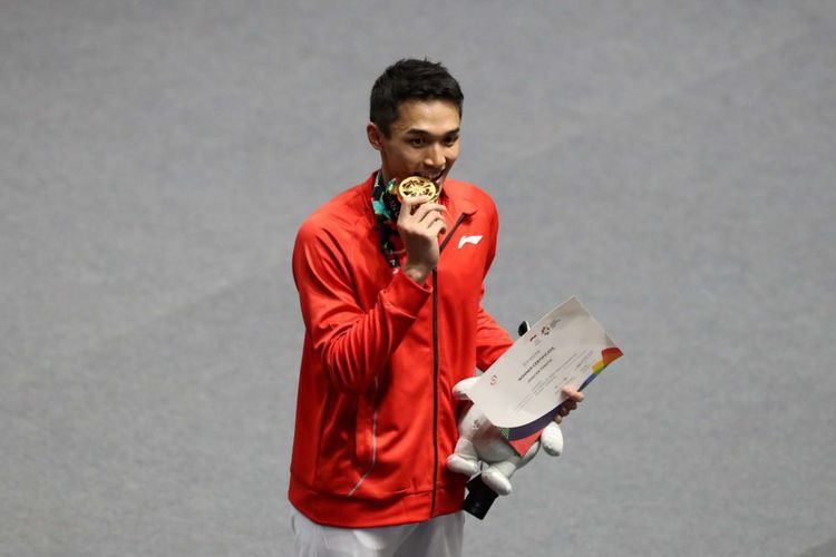 Jonatan Christie mendapatkan medali emas