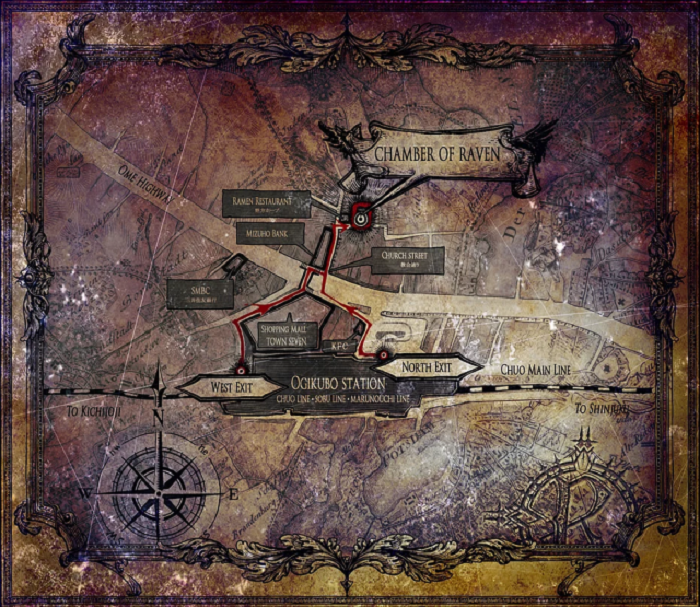 Peta menuju Chamber of Raven